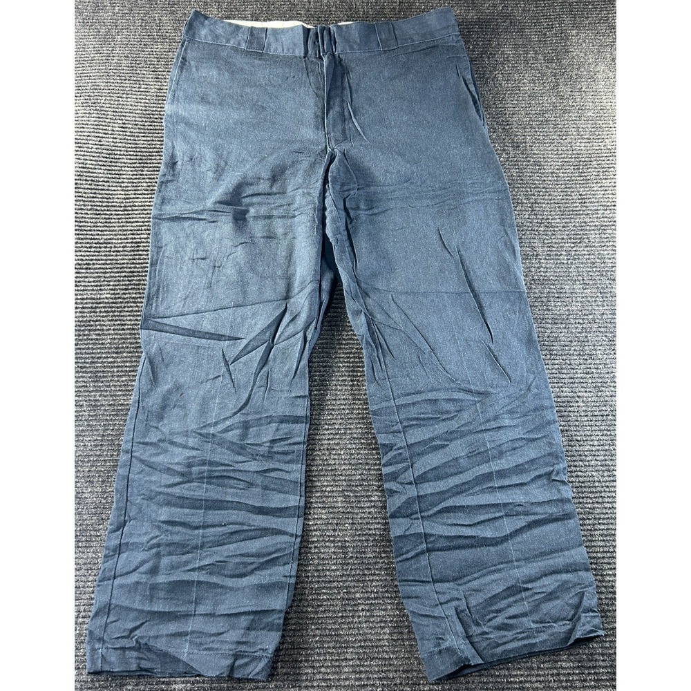 Dickies Flex 874 Original Fit Work Pants Mens 36x30 Blue Cotton Twill Straight